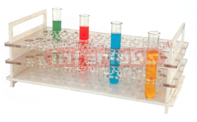 TEST TUBE STAND, 3 TIER, PDLYCARBONATE